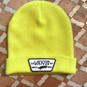 Neon yellow Vans beanie